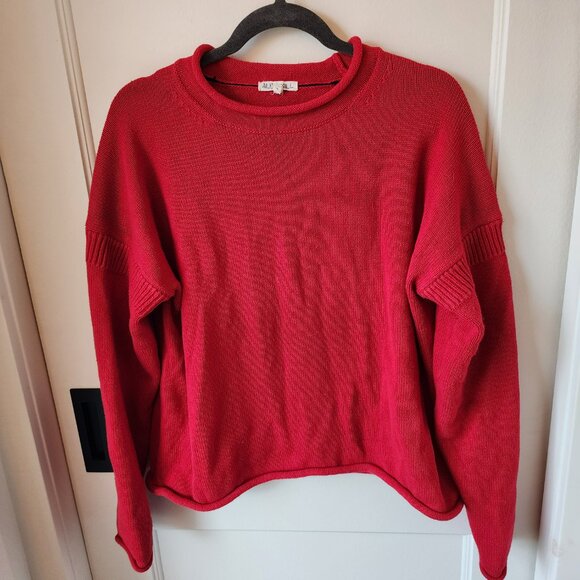 Alex Mill Vibrant Red Crew Neck Sweater - Picture 4 of 8